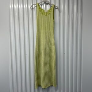 By Together Lime Ribbed Maxi Dress